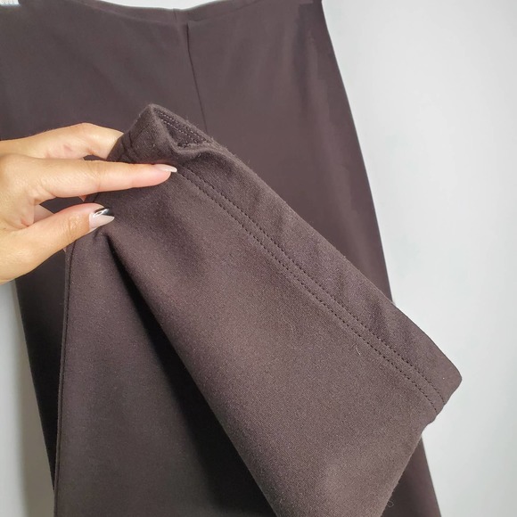 EILEEN FISHER Solid Brown Straight Leg Pull On Pants Sz Small S - Picture 5 of 9